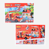 Cogo City Fire Fighter Truck 328 Pieces Building Blocks Set For Kids