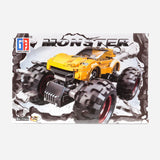 113 Pcs Pull Back Blocks Monster Car Yellow Toy For Boys