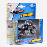 Maisto Fresh Metal 2 Wheelers Triumph (Glittery Blue With Silver) Motorcycle Toy For Boys