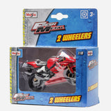 Maisto Fresh Metal 2 Wheelers (Red) Triumph Daytona Motorcycle Toy For Boys