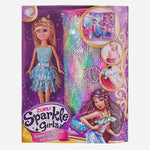 Sparkle Girlz Doll With Sequin Wardrobe Carry Case (Blue) Toy For Girls