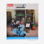 Sluban Town Motorcycle Scooter Rider On The Terrace And Camping Motorcyclist Brick Set(Bundle) For Kids