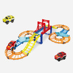 Road Rats Jr Battery Operated Roundabout And Bridge Overpass Track Set Toy For Boys