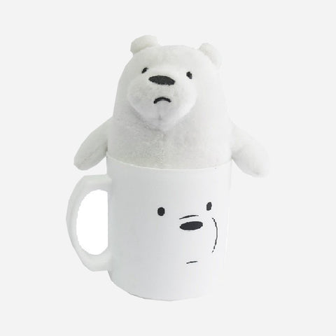 We Bare Bear Mug With Plush Ice Bear