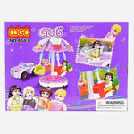 Cogo Girls Merry Go Round Swing 266 Pcs Building Blocks Set Toy For Kids