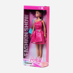 Anlily Fashion Show Doll In Fuchsia Dress Toy For Kids