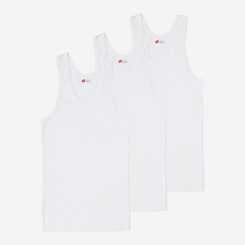 Hanes 3-Pack Cotton Rib A-Shirt