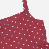 Smartbuy Ladies' Strappy Blouse in Pink Polka