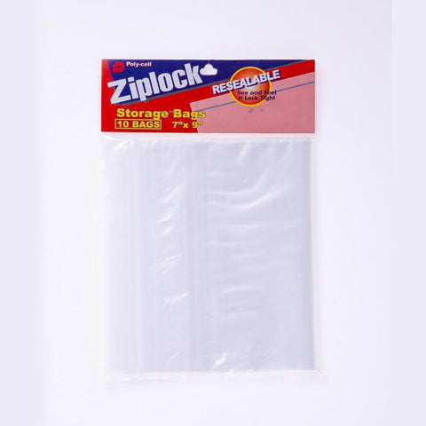 Ziplock Resealable Storage Bag 10 Bags