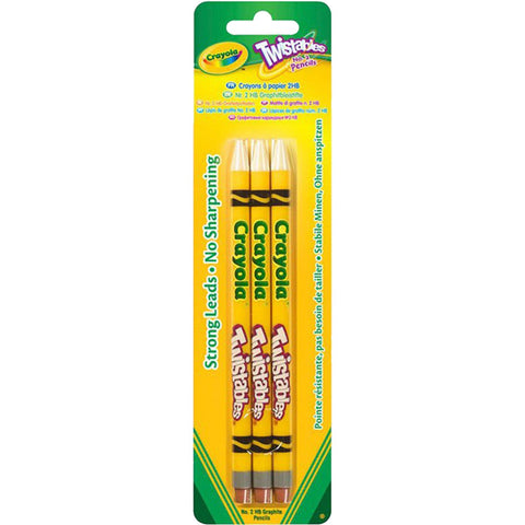 Crayola Twistables Graphite Pencil Pack of 3