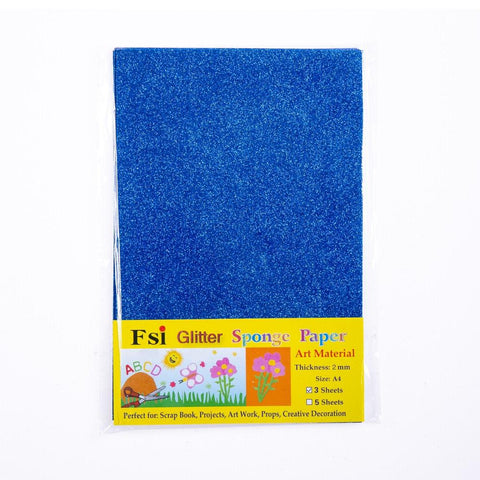 FSI Glitter Rubber Foam A4 3 Sheets