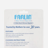 Farlin Wide Neck Silicone Nipple Pack Of 2 M