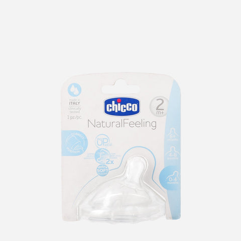 Chicco Natural Feeling Bottle Teat Medium Flow 2M+