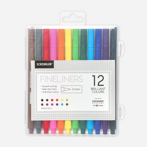 Scribbler Fineliners Brilliant Colors 12's