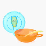 Mom & Baby Heat Sensing Feeding Bowl With Spoon Blue