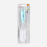 Mom & Baby 2-In-1 Bottle Brush With Nipple Brush Blue