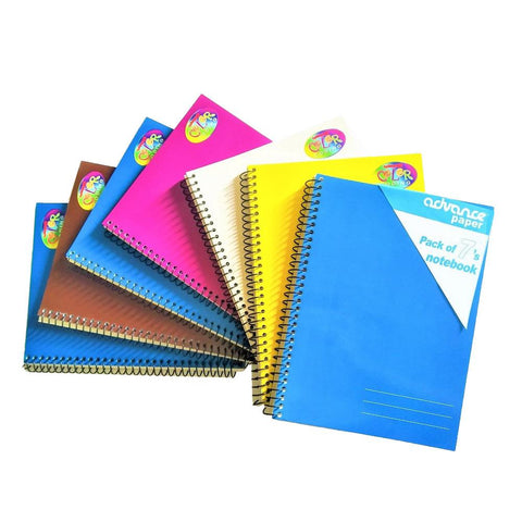 Advance Color Coding Spiral Notebook Pack - 6 Pieces