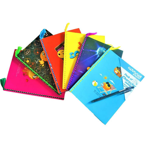 Advance Emoticon Yarn Notebook Pack - 6 Pieces
