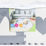 Baby World 22Pc Puzzle Mat With Bumper 30X30Cm Gray