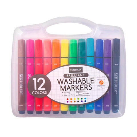 Scribbler Washable Markers 12 Colors