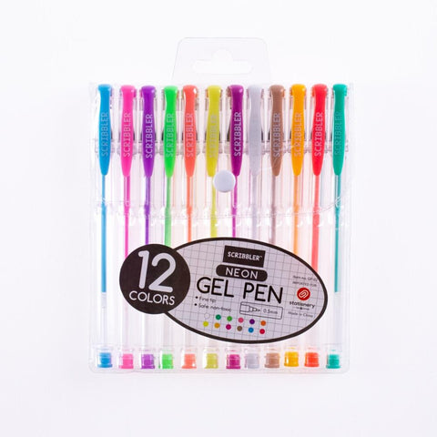 Scribbler Gel Pens 12 Neon Colors