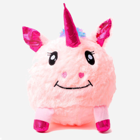9"  Unicorn Plush Ball W/ Legs - Pink Toy For Kids