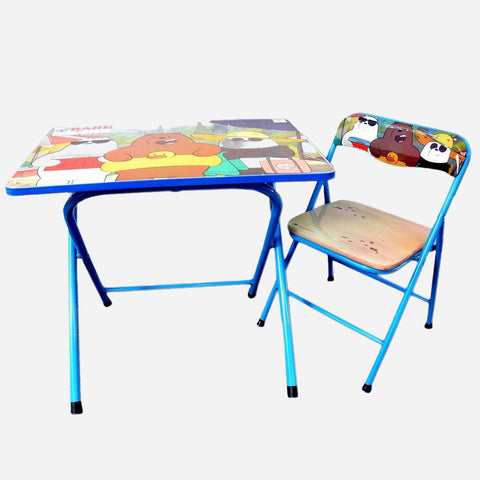 We Bare Bears Outdoor Metal Table And Chair For Kids