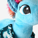 Unicorn Plush Toy With Sequins Wings Blue For Kids
