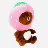 Plush Bear In Strawberry Fruit Costume For Toy For Kids