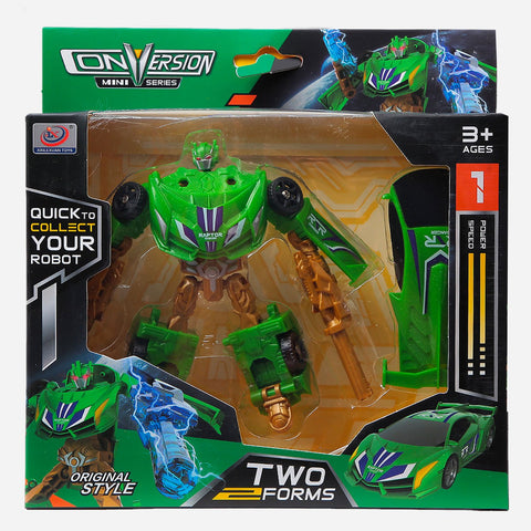Conversion Mini Series Green Robot Toy For Kids