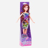 Doreen Purple Doll, Silver Sequin Toy For Kids