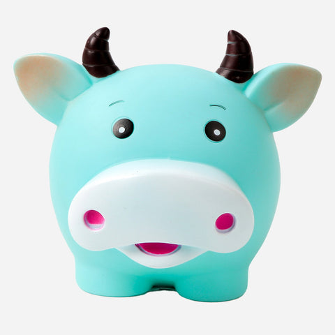 Mini Blue Ox Coin Bank Toy For Kids