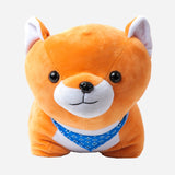 Dog With Sky Blue Scarf Plush - Brown Toy For Kids