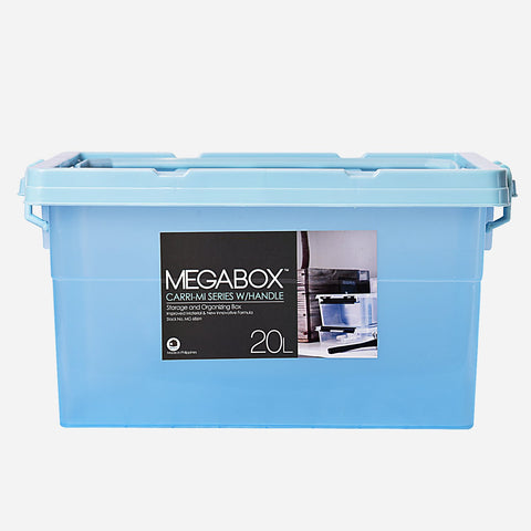 MegaBox Storage Box with Handle (Light Blue) - 20L