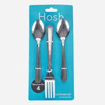 Hosh Set of 4 Spoon, Fork, and Teaspoon Chloe