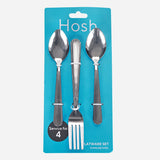 Hosh Set of 4 Spoon, Fork, and Teaspoon Chloe