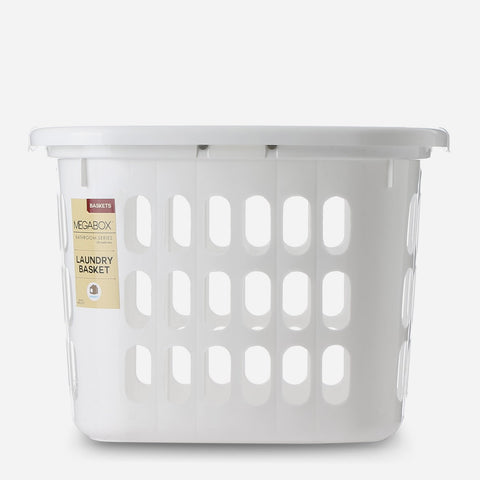 MegaBox Laundry Basket White 27L