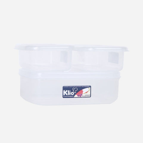 Klio Set of 3 Food Keeper (Clear) - XS and S
