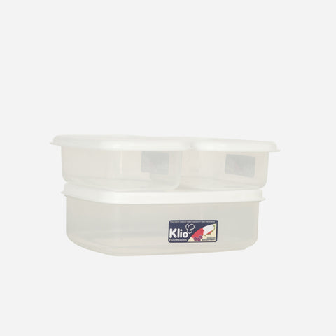 Klio Set of 3 Food Keeper (White) - XS and S