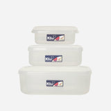 Klio Set of 3 Rectangular Food Keeper (Clear) - S, M, L