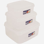 Klio Set of 3 Sandwich Keeper (Clear) - Small, Medium and Large