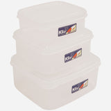 Klio Set of 3 Sandwich Keeper (Clear) - Small, Medium and Large