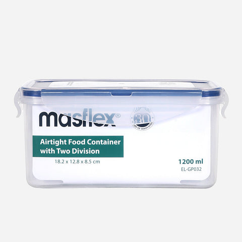 Masflex Airtight Food Container with Divider - 1200ml