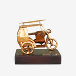 Tahanan by Kultura Mini Gold Tin with Wooden Base Tricycle