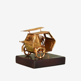 Tahanan by Kultura Mini Gold Tin with Wooden Base Tricycle