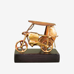 Tahanan by Kultura Mini Gold Tin with Wooden Base Tricycle