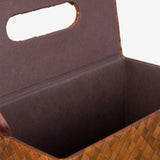 Tahanan by Kultura Tissue Box Brown Banig Tall