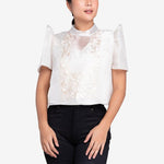 Raffaella Women's Filipiniana Organza Top