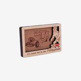 Kultura It's More Fun Wooden Jeepney Magnetic Decor