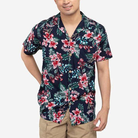 Tropiko Mens Hawaiian Polo Shirt